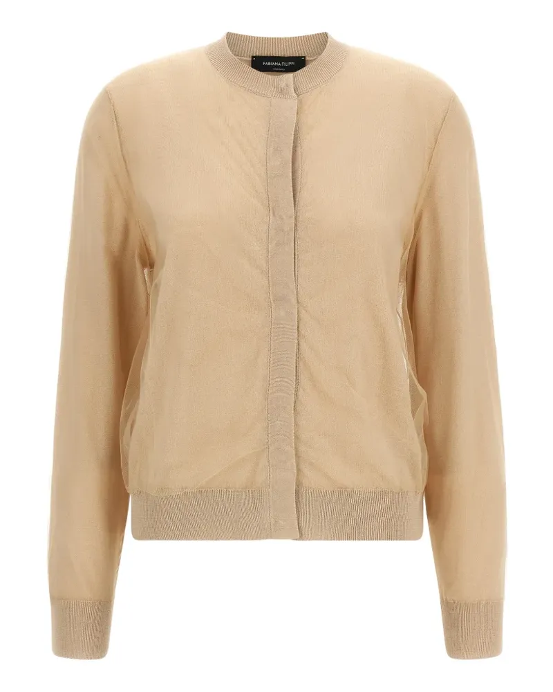 Fabiana Filippi tulle cardigan - Braun Braun