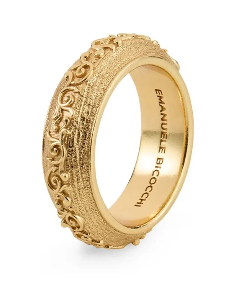 Emanuele Bicocchi Gebürsteter Ring - Gold Gold