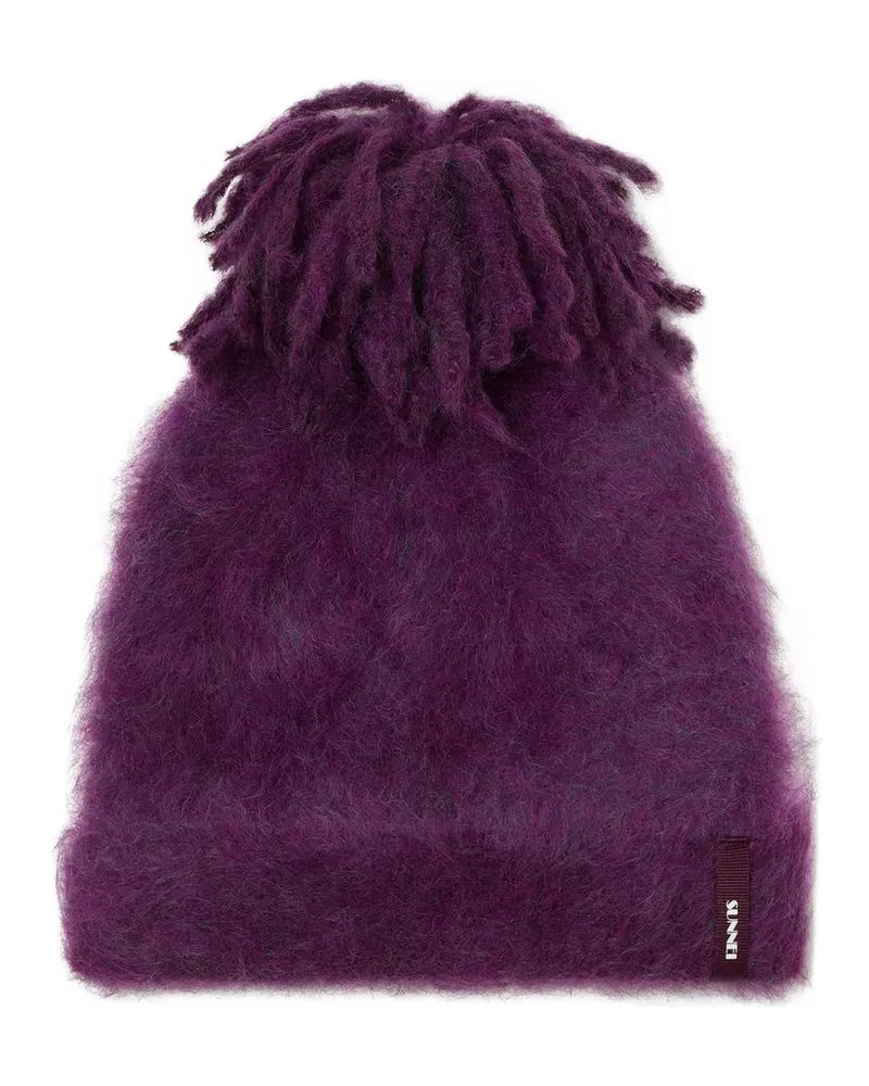 SUNNEI hairy knit beanie - Violett Violett