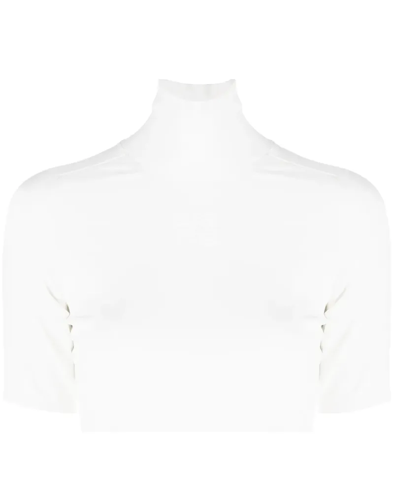 Alexander Wang Cropped-Oberteil mit Stehkragen - Weiß Weiß