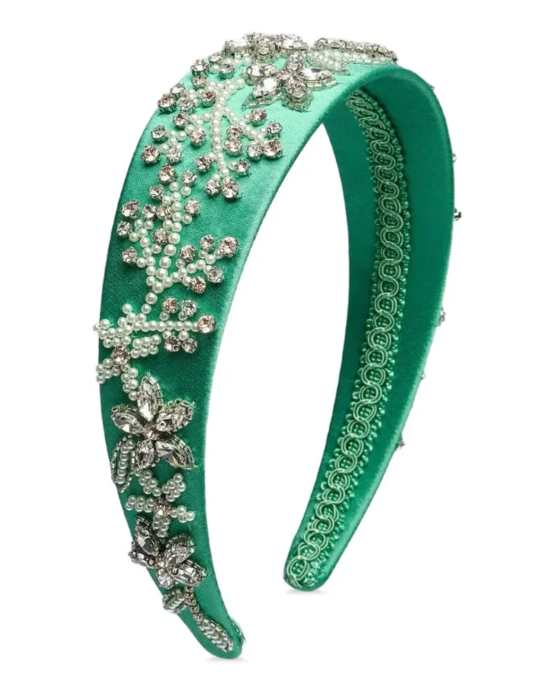 Erdem crystal-embellishment hair band - Grün Grün