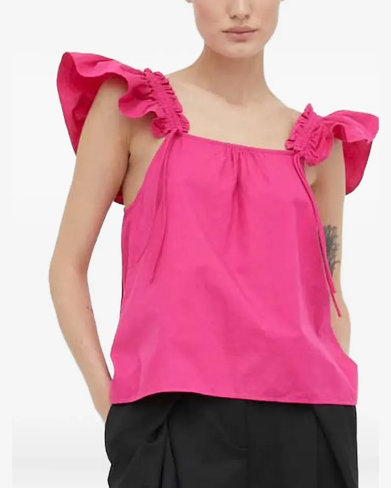 Day Birger et Mikkelsen Top mit Rüschen - Rosa Rosa