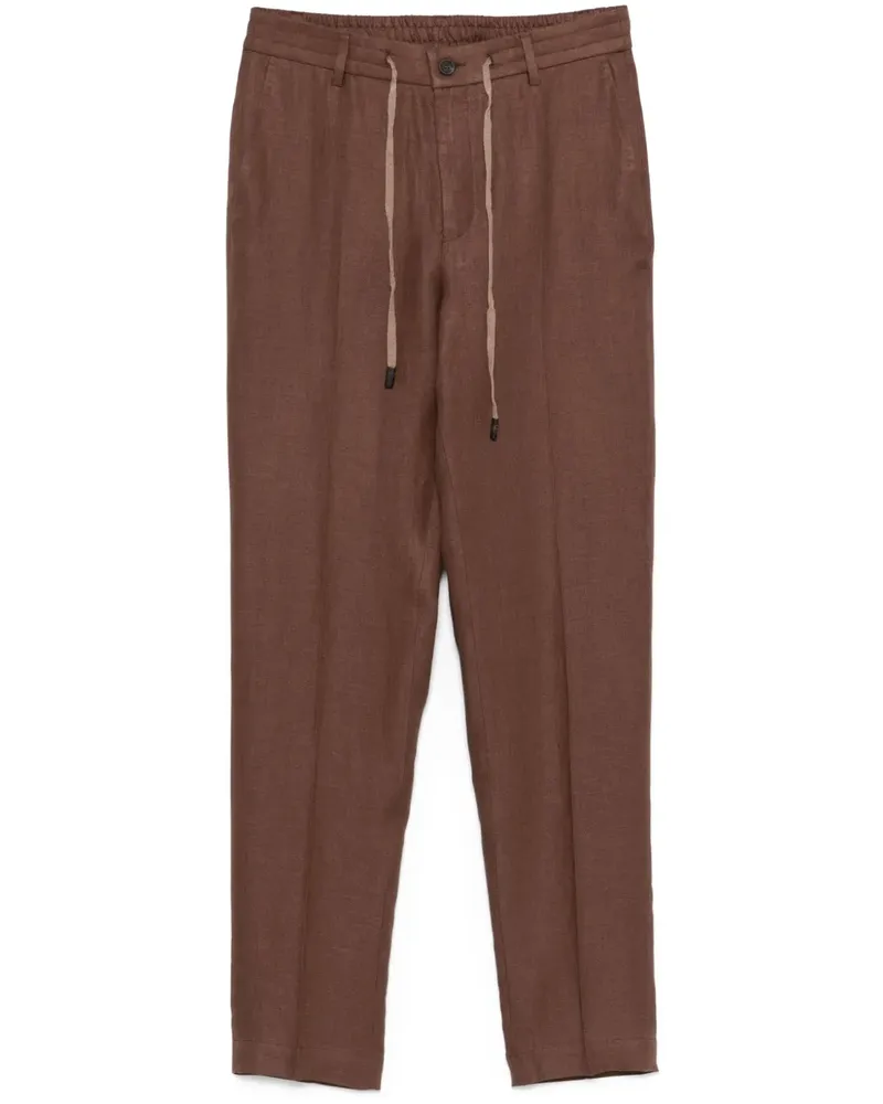 Peserico Klassische Twill-Hose - Braun Braun