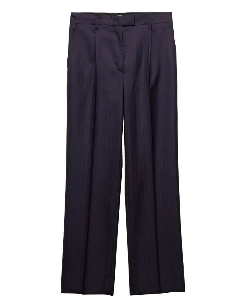 Prada Wollhose mit Nadelstreifen - Blau Blau