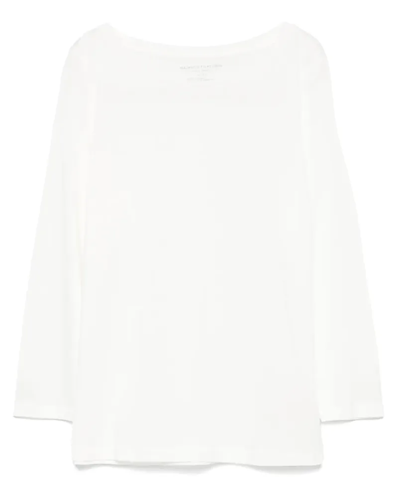 Majestic T-Shirt mit rundem Ausschnitt - Weiß Weiß