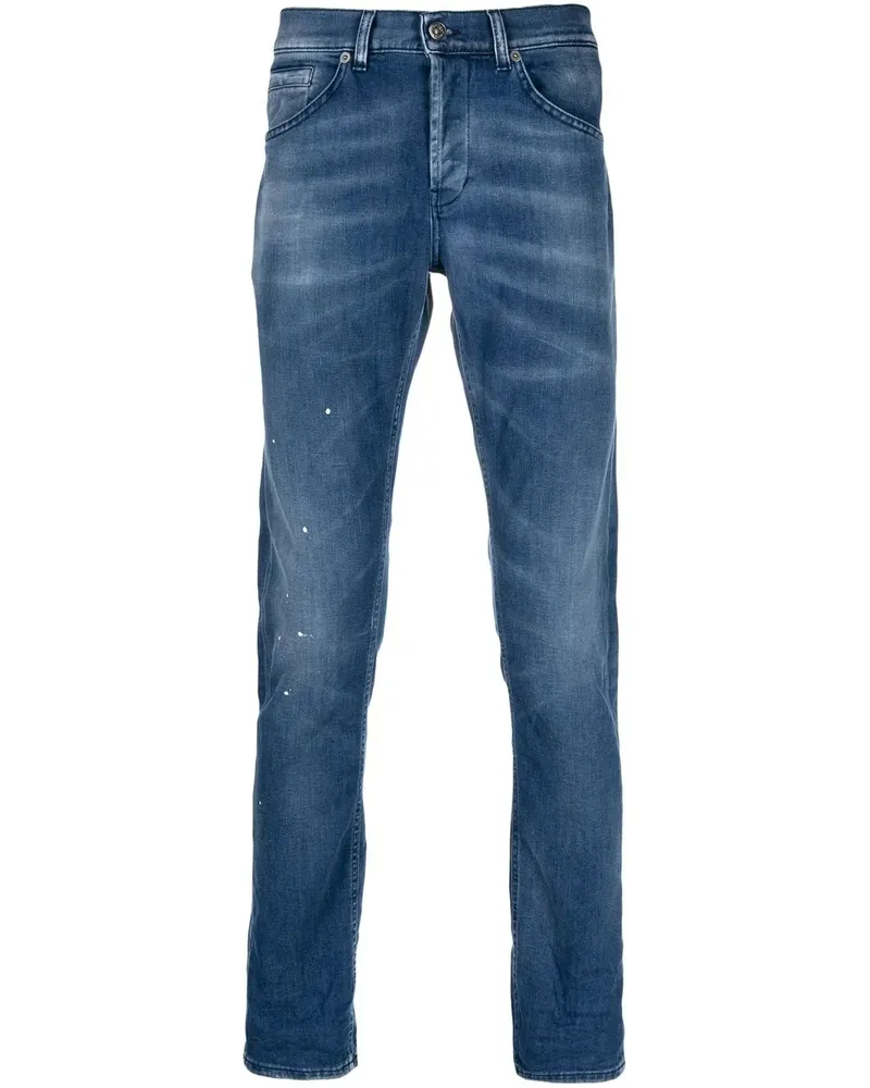 Dondup Jeans mit Tragefalten - Blau Blau