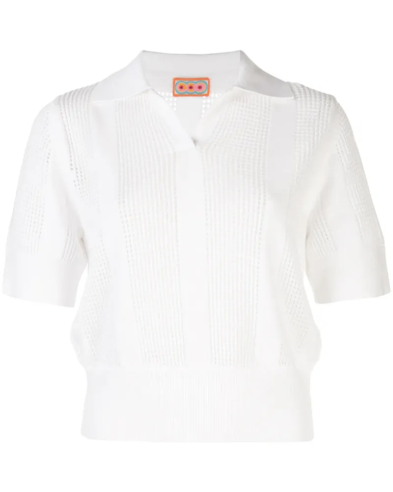 LHD Gestricktes Poloshirt - Weiß Weiß