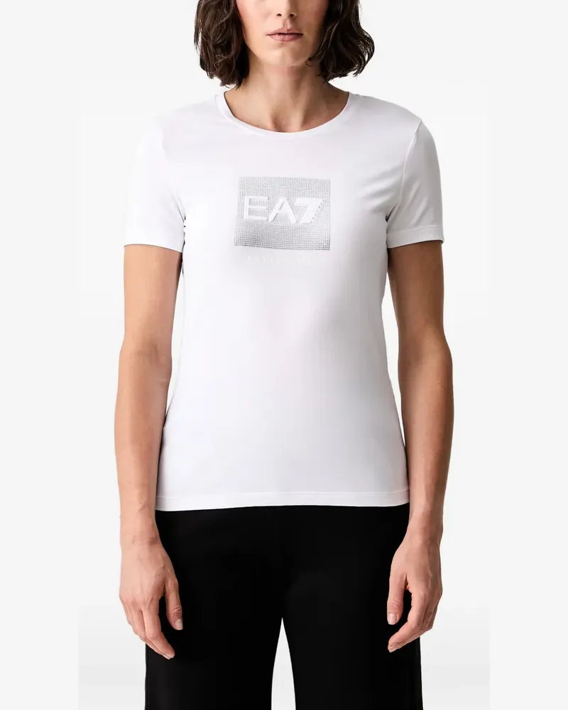 EA7 T-Shirt mit Logo - Weiß Weiß
