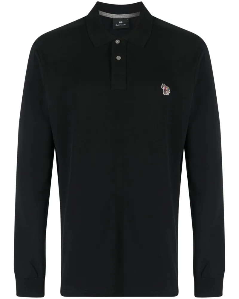 Paul Smith Poloshirt mit Logo-Patch - Schwarz Schwarz