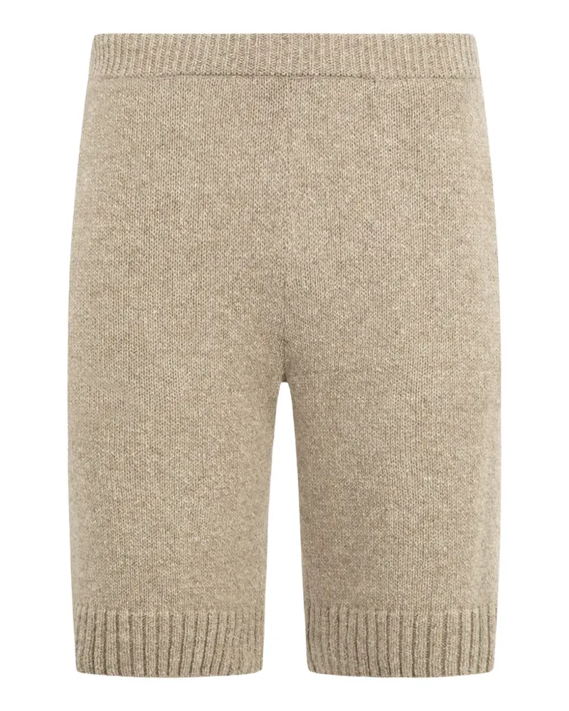 AURALEE drawstring pocket knitted shorts - Nude Nude