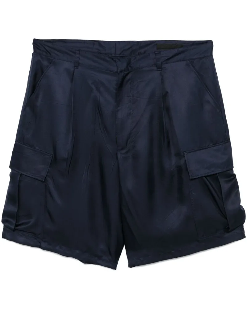 Prada Cargo-Shorts aus Seide Blau