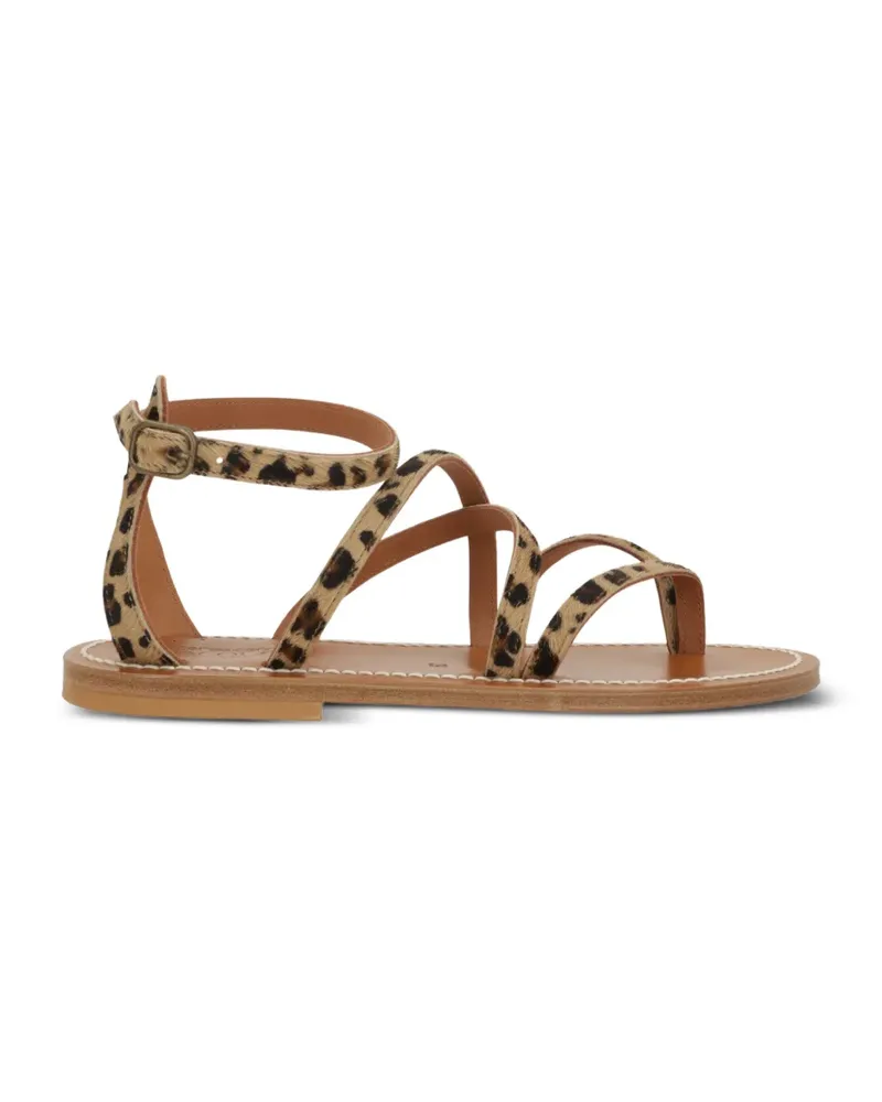 K.Jacques  Epicure Sandalen mit Leopardenprint - Nude Nude