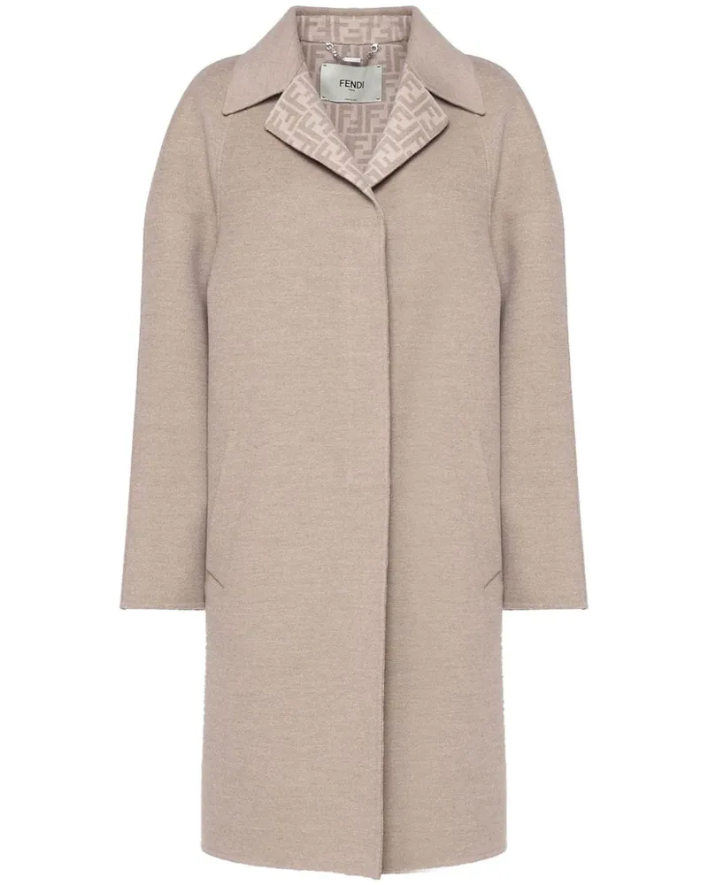 Fendi Mantel mit FF-Motiv - Nude Nude