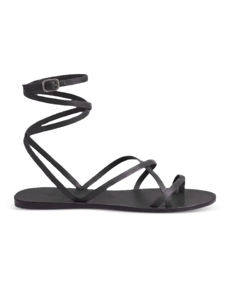 Manebí x Alex Rivière Studio Valentina ankle-tie flat sandals - Schwarz Schwarz