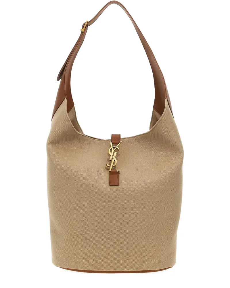 Saint Laurent Cassandre logo adjustable shoulder bag - Nude Nude