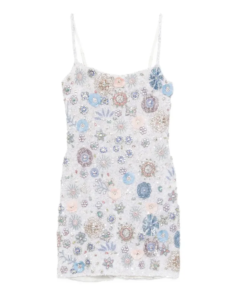 Rachel Gilbert Francesca floral-embellished mini dress - Weiß Weiß