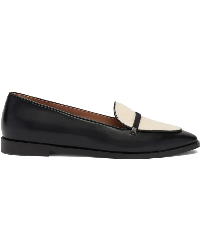 Malone Souliers Loafer mit Ledereinsätzen - Schwarz Schwarz
