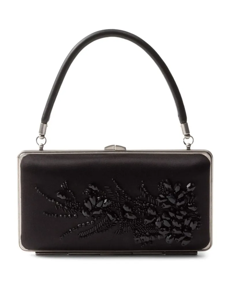 Prada Bestickte Clutch - Schwarz Schwarz