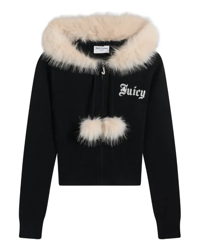 Juicy Couture Hoodie mit Strass-Logo - Schwarz Schwarz