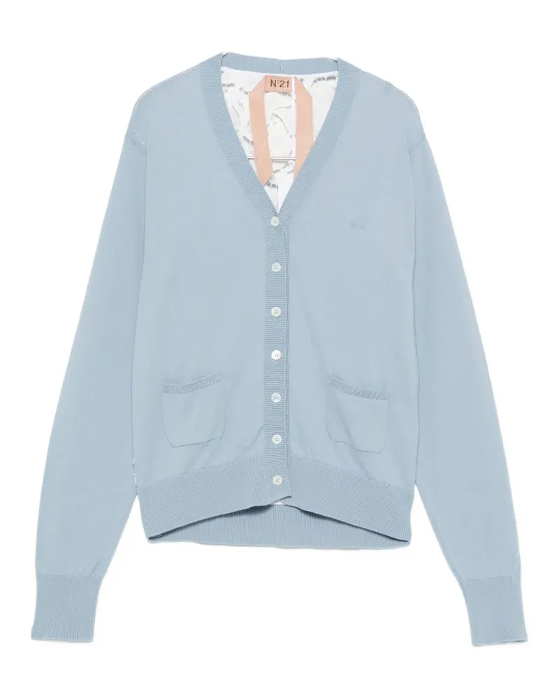 N° 21 V-neck cardigan - Blau Blau