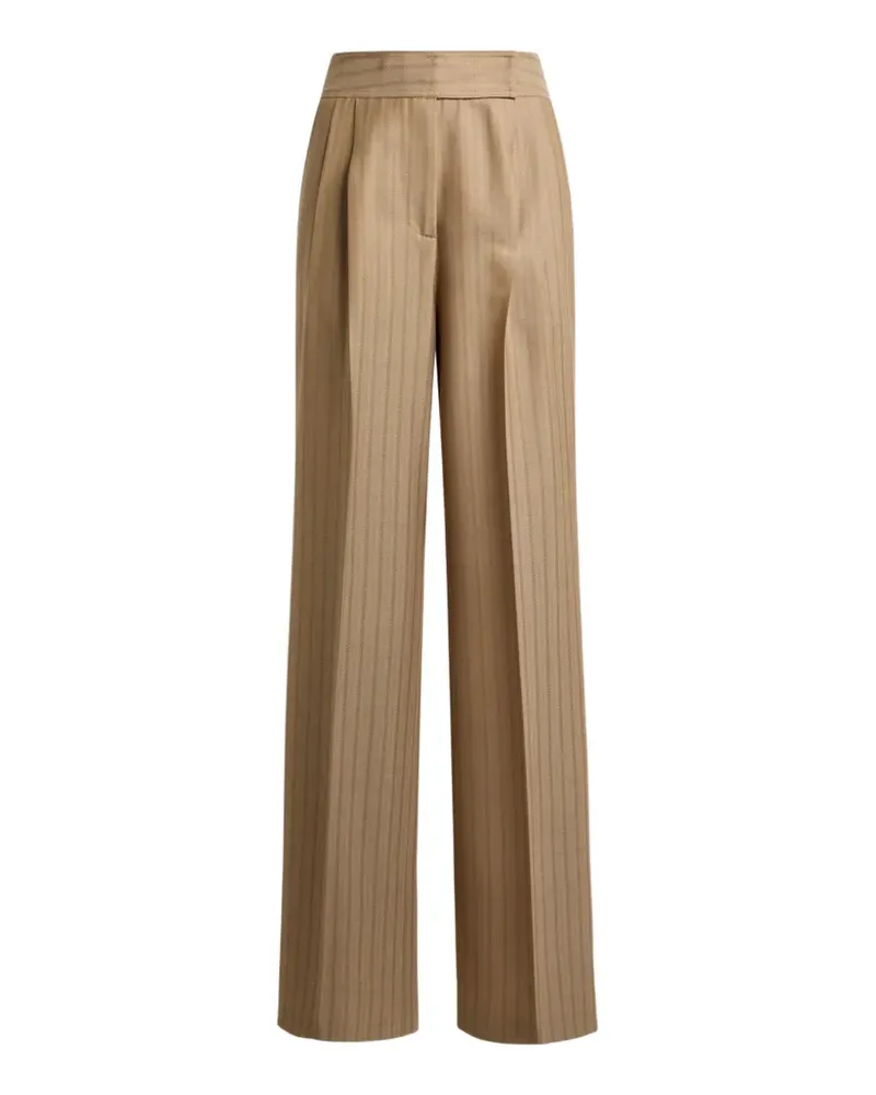 Etro wool jacquard trousers with striped pattern - Braun Braun