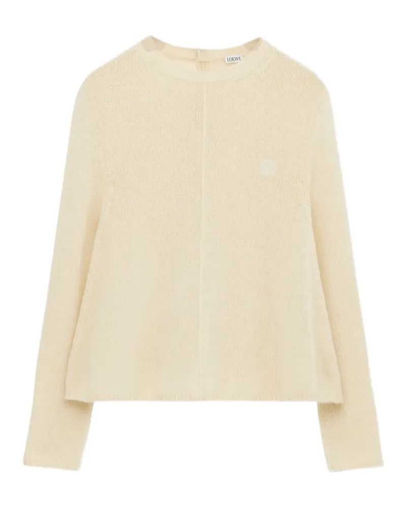 Loewe Kaschmirpullover mit Logo - Nude Nude
