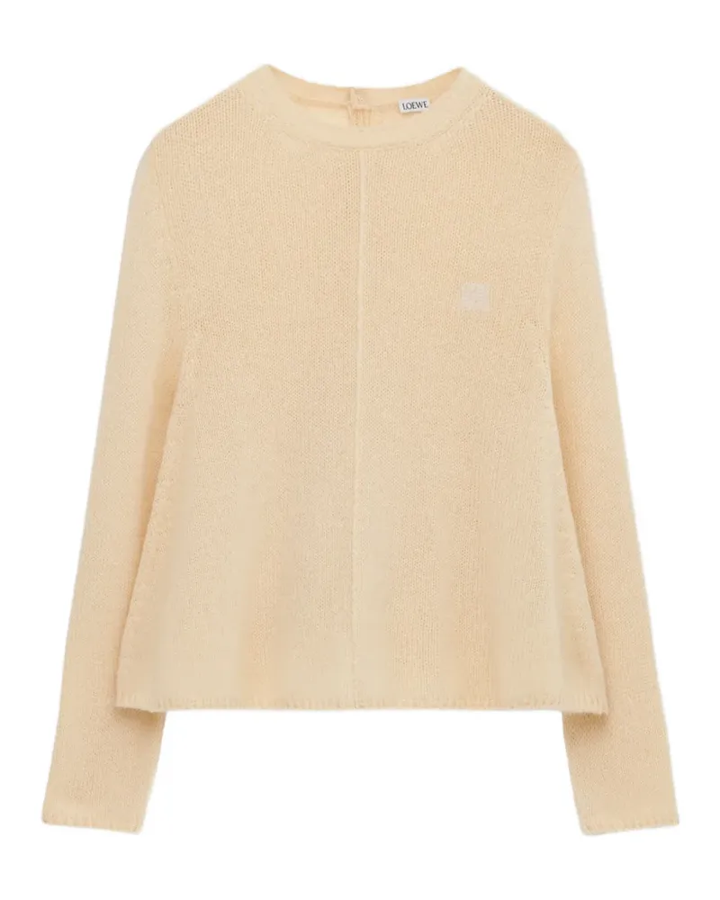 Loewe Kaschmirpullover mit Logo - Nude Nude
