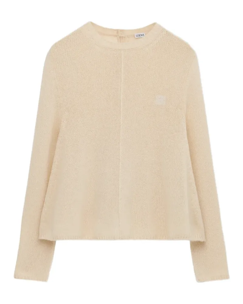 Loewe Kaschmirpullover mit Logo - Nude Nude