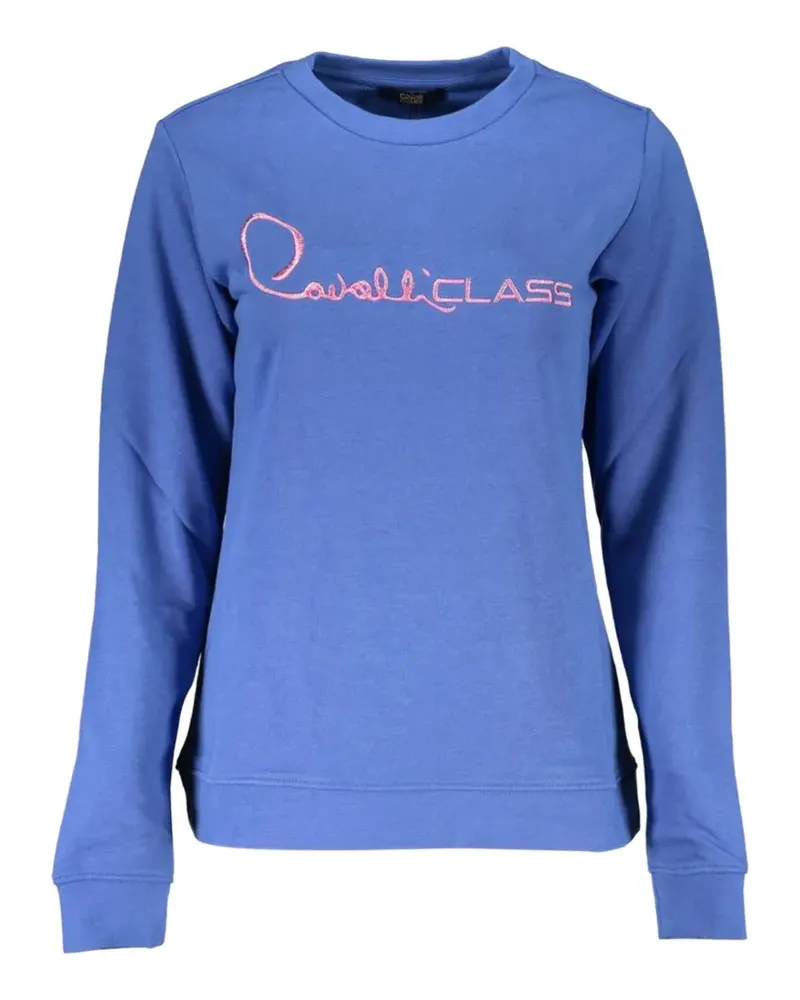 Roberto Cavalli logo-embroidered sweatshirt - Blau Blau