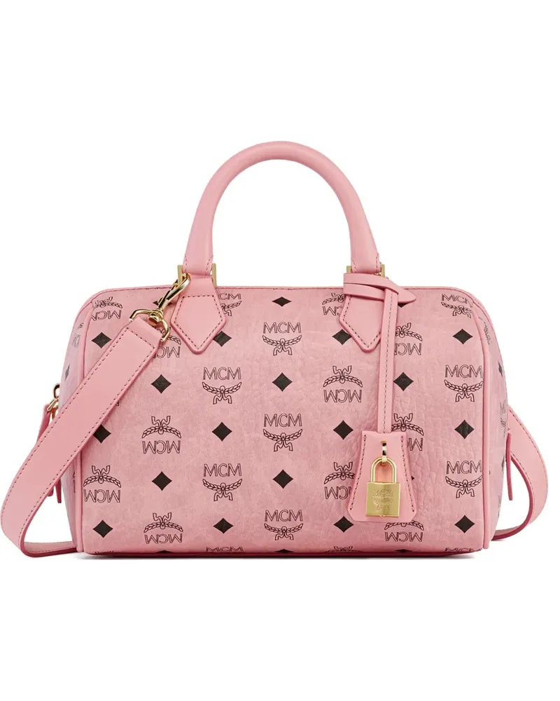 MCM Ella Boston Handtasche - Rosa Rosa