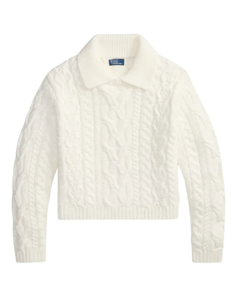 Ralph Lauren Pullover mit Zopfmuster - Weiß Weiß
