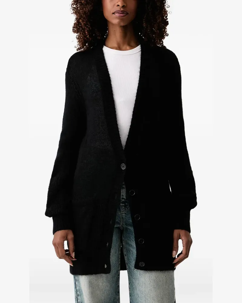 Patrizia Pepe Cardigan mit geripptem Saum - Schwarz Schwarz