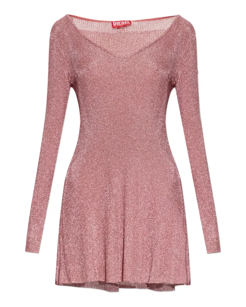 Diesel M-Dalila V-neck long-sleeved mini dress - Rosa Rosa
