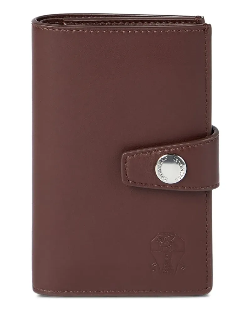 Brunello Cucinelli Portemonnaie aus Kalbsleder mit Reißverschluss - Braun Braun