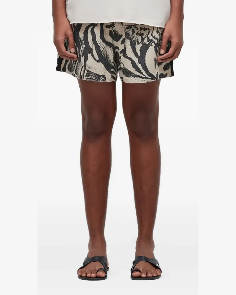 Osklen Shorts mit Tiger-Print - Nude Nude