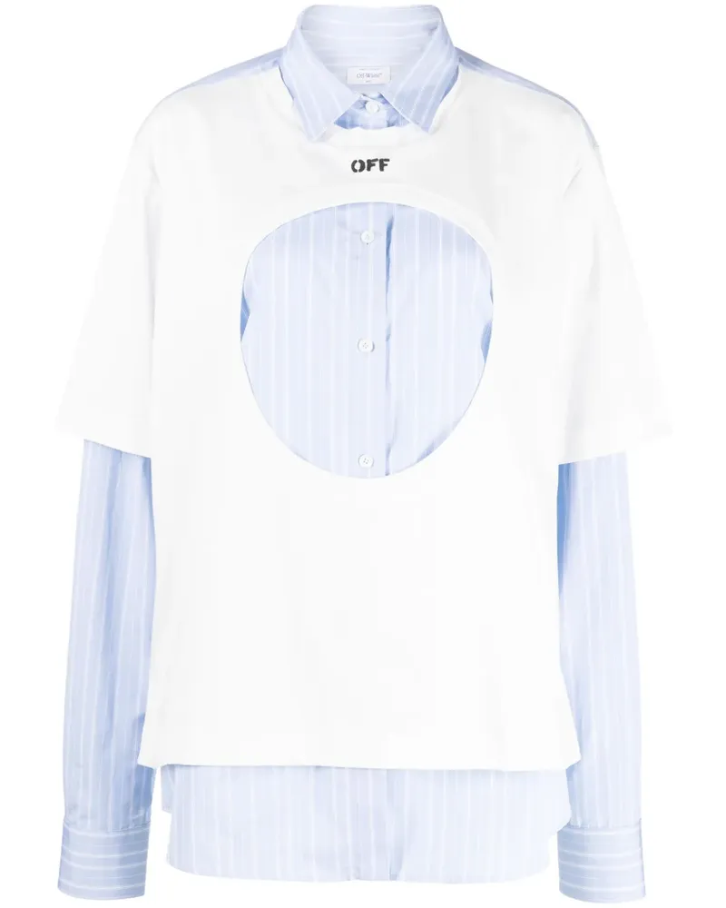OFF-WHITE Hemd im Layering-Look - Blau Blau