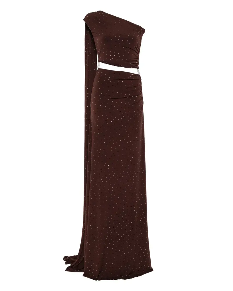 NISSA Abendkleid mit Strassverzierung - Braun Braun