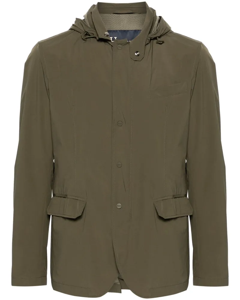 Herno Leichte Shell-Jacke mit Kapuze - Grün Grün