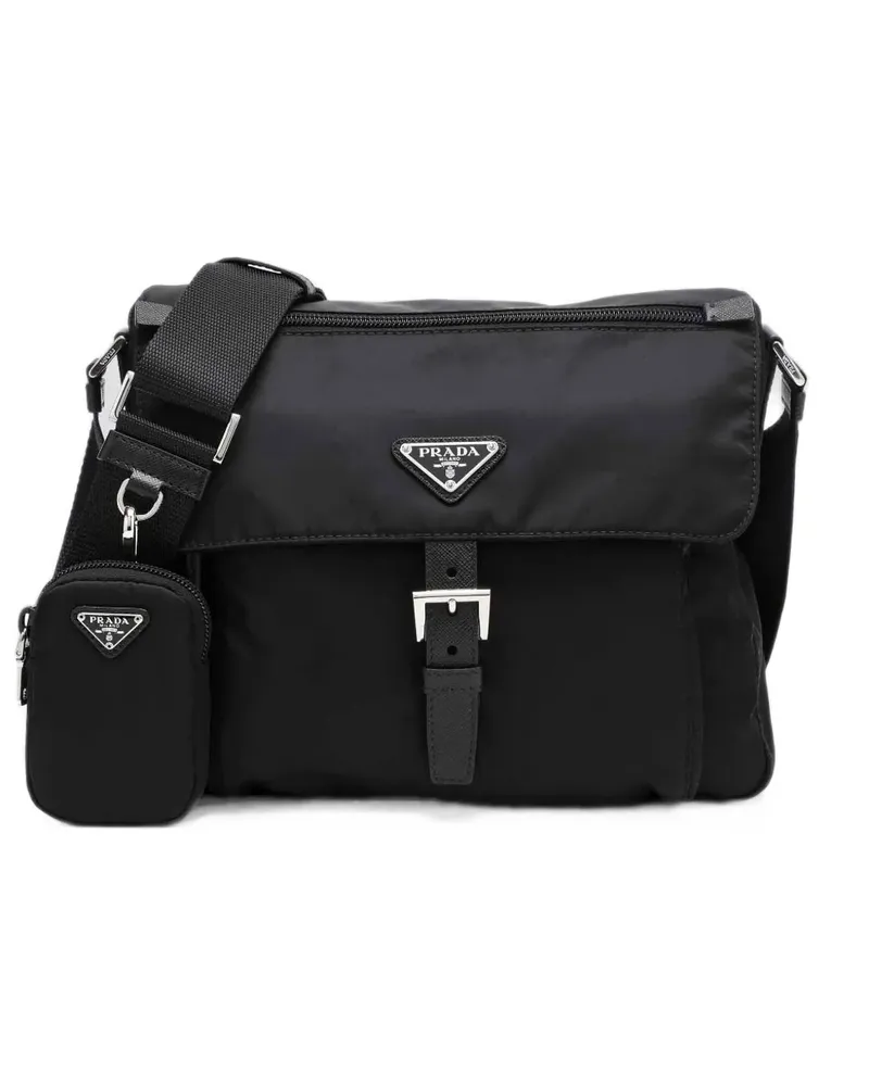 Prada Schultertasche aus Re-Nylon - Schwarz Schwarz