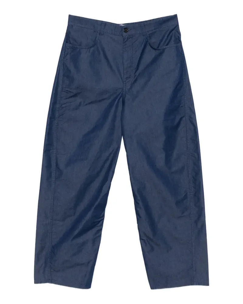 Givenchy Gürtelschlaufenhose mit Logo-Print - Blau Blau