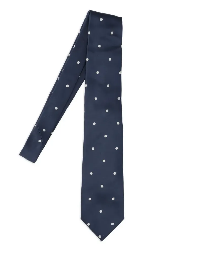 Tom Ford Seidenkrawatte mit Polka Dots - Blau Blau