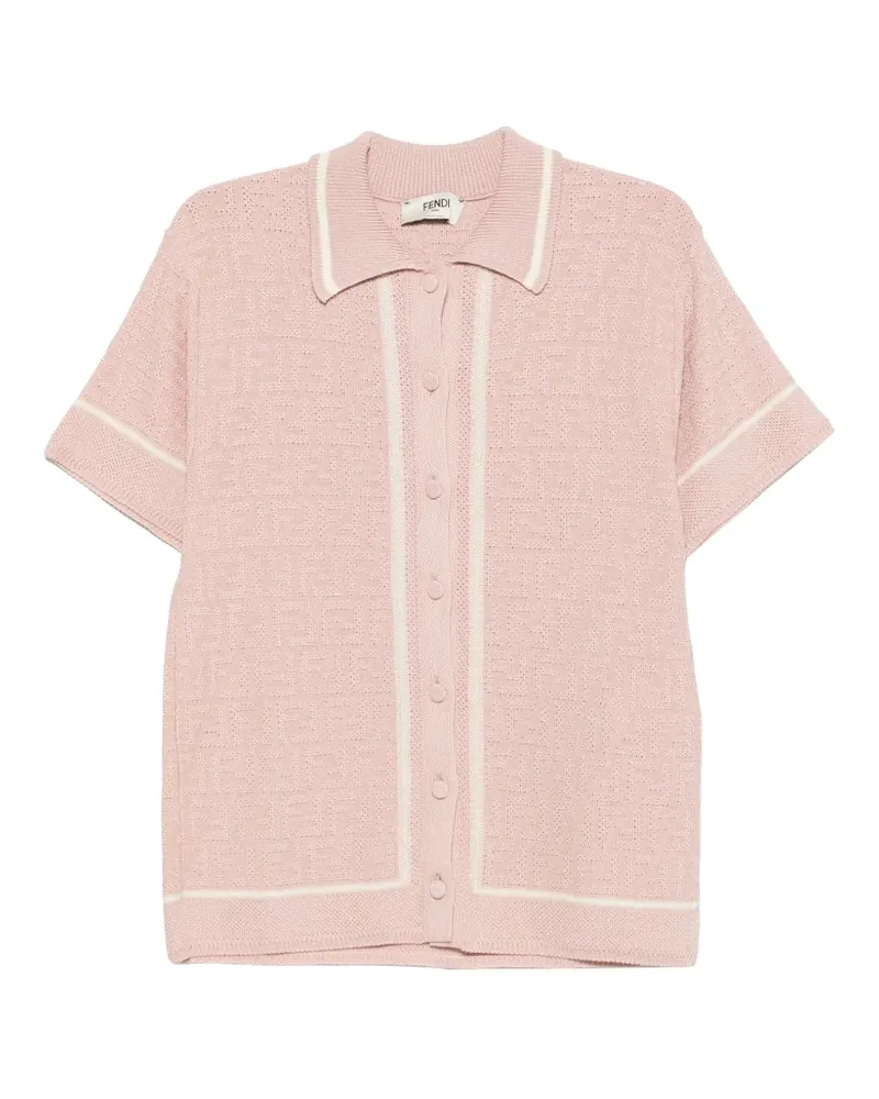 Fendi logo-patterned polo shirt - Rosa Rosa