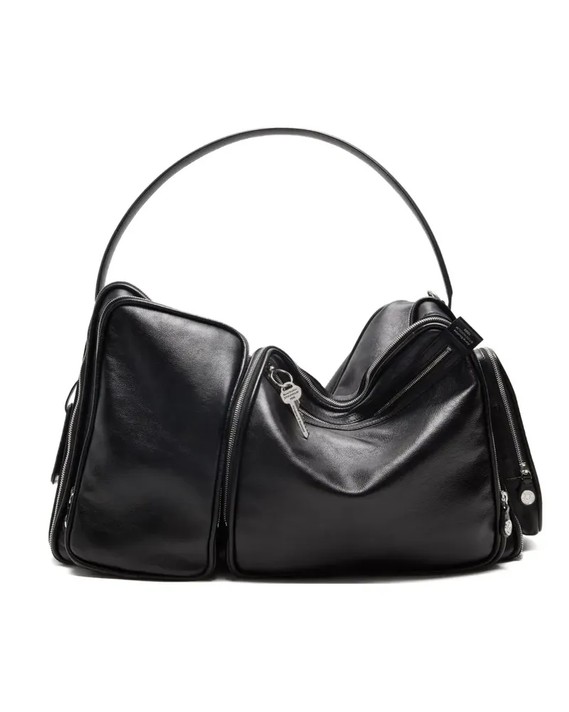 Acne Studios Schultertasche mit Reißverschluss - Schwarz Schwarz