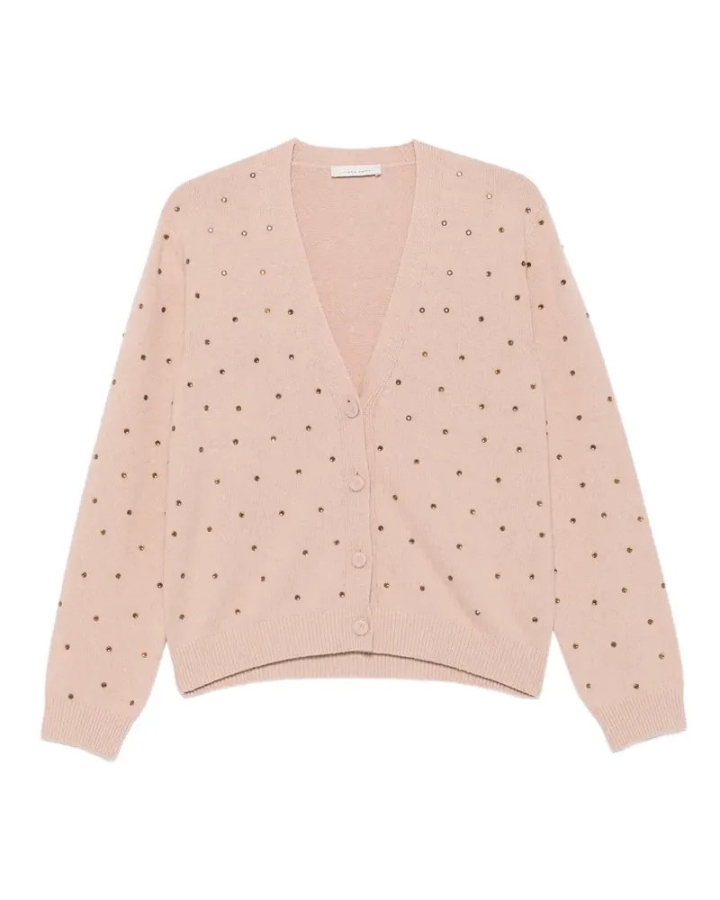 Liviana Conti Cardigan mit Kristallen - Rosa Rosa
