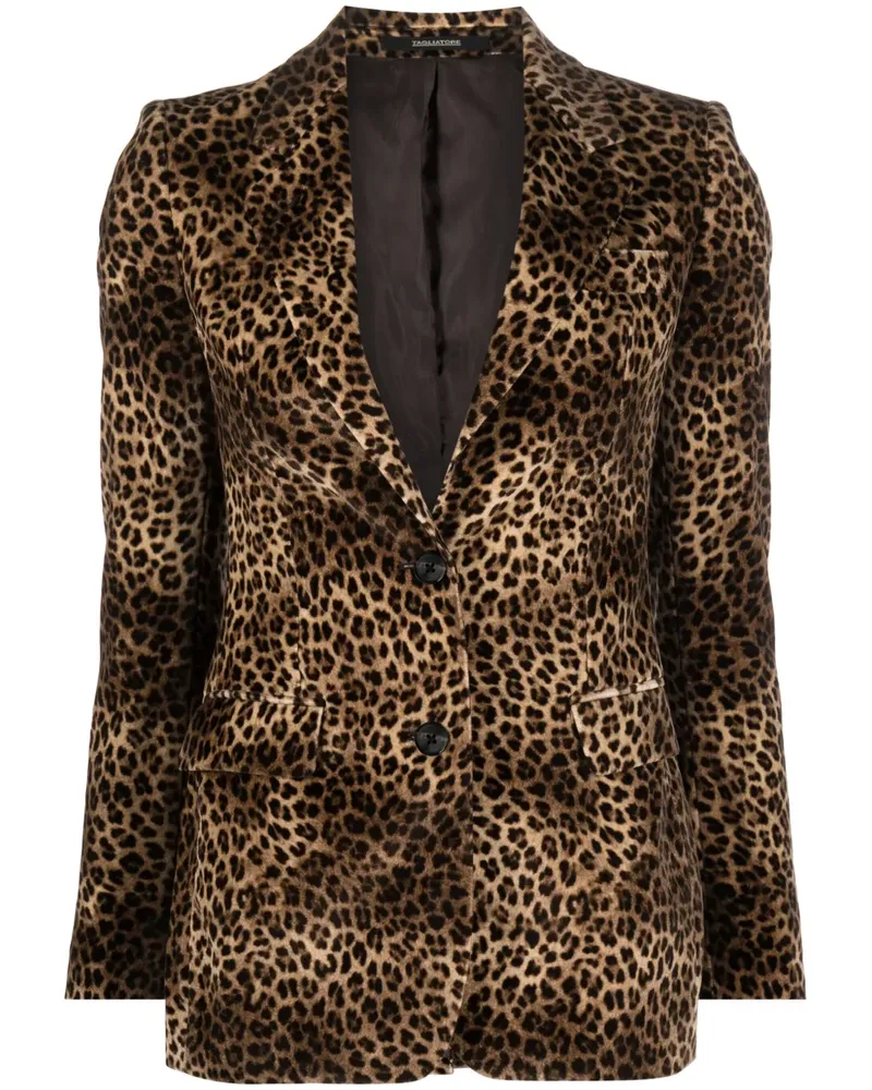 Tagliatore Blazer mit Leoparden-Print - Braun Braun