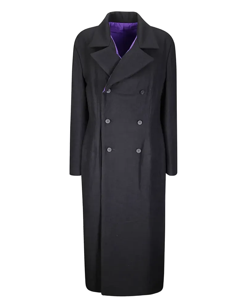 Yohji Yamamoto double-breasted coat - Schwarz Schwarz