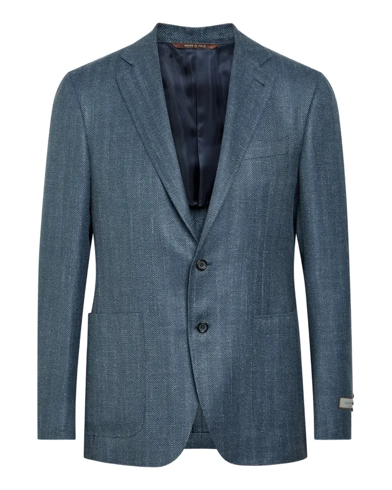 Canali herringbone-pattern suit - Blau Blau