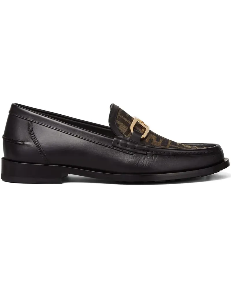 Fendi Loafer mit FF-Logo - Schwarz Schwarz