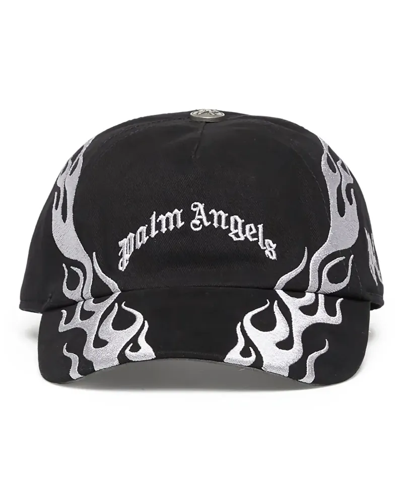 Palm Angels Baseballkappe mit Logo - Schwarz Schwarz