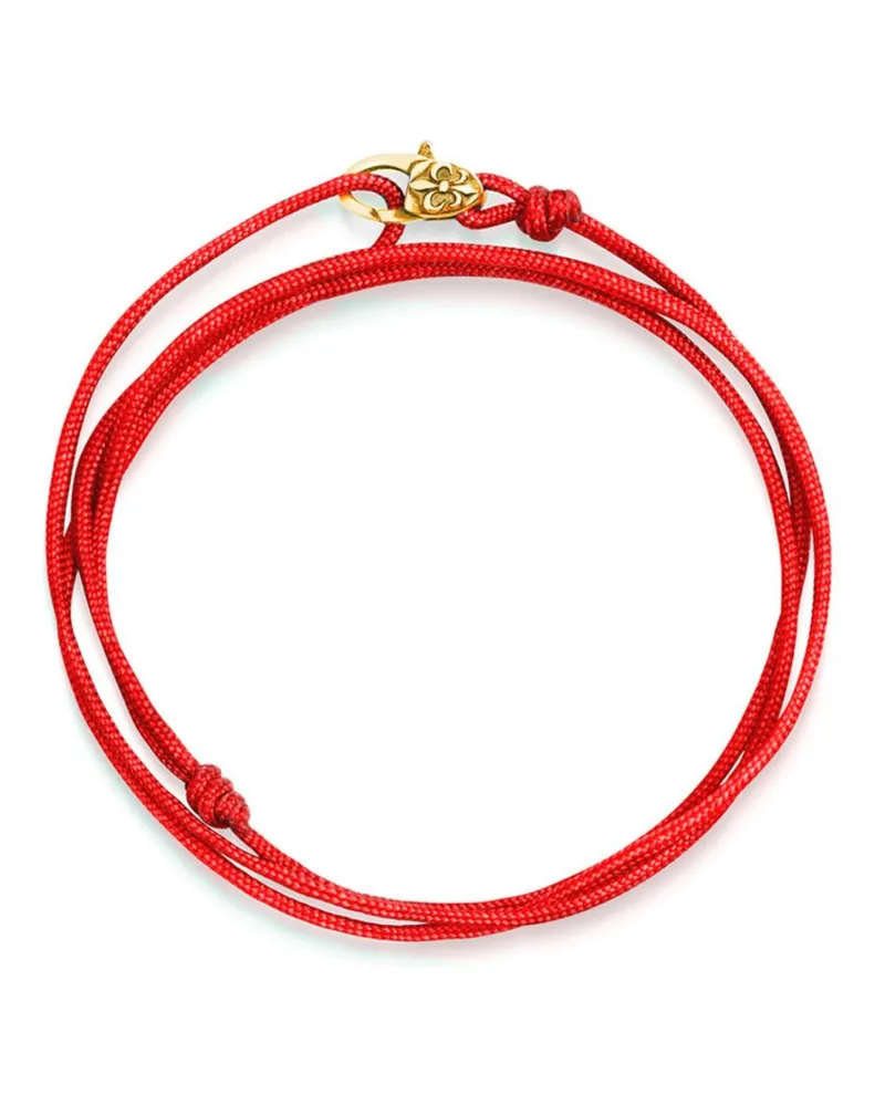 Nialaya Kordelarmband mit Fleur-de-Lis-Prägung - Rot Rot